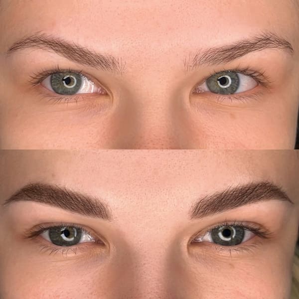Permanent eyebrow makeup