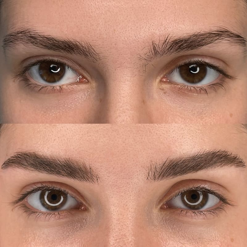 Permanent eyebrow makeup