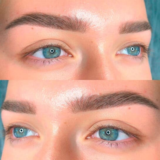 Permanent eyebrow makeup